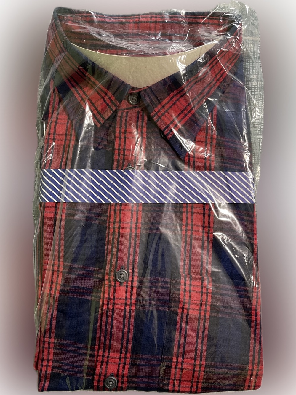 Brooks Brothers Red and Navy Plaid Button-Down Shirt